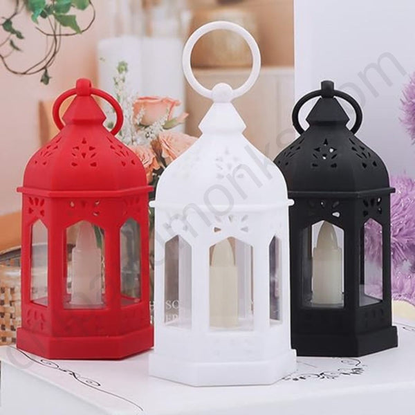 Vintage Temple Style Hanging Lantern LED Light for Festive Decoration