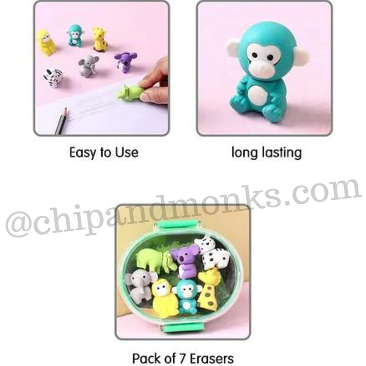 Animal Themed eraser set