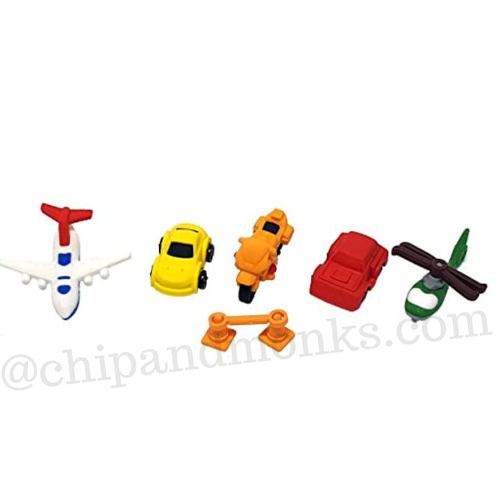 Vehicle Themed eraser set