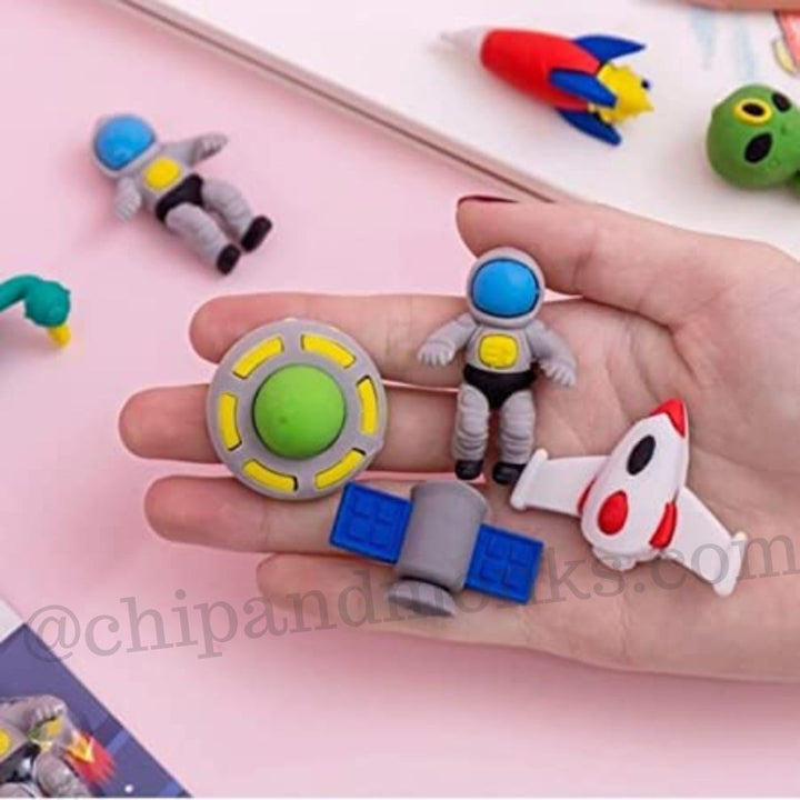 Space Themed eraser set