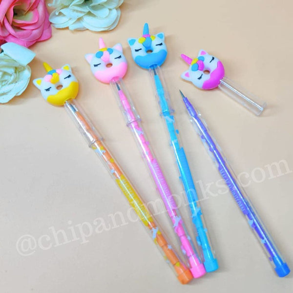 Unicorn Donuts Colorful Push up Pencils For Kids (each)