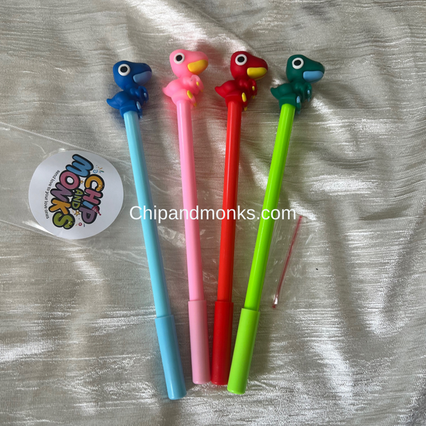 Set of 4 Dinosaur gel pens For kids