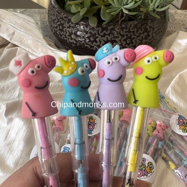 Set of 4 peppa pig Push up Pencils For kids buy