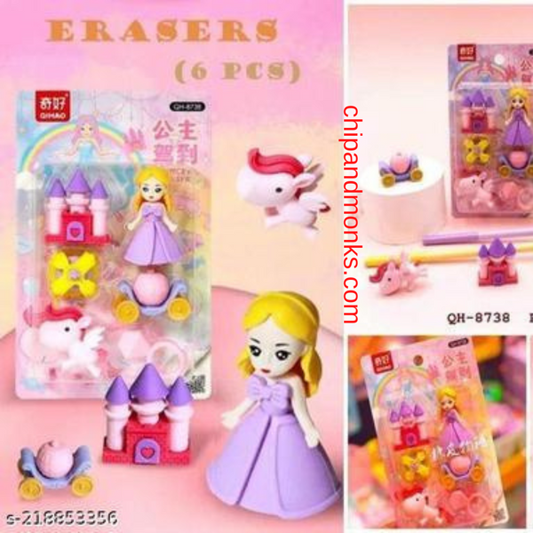 Princess Theme Erasers Set