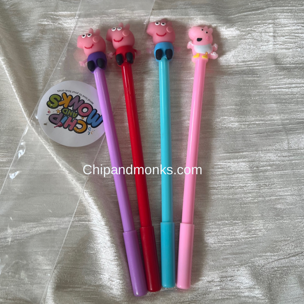 Set of 4 peppa pig gel pens For kids