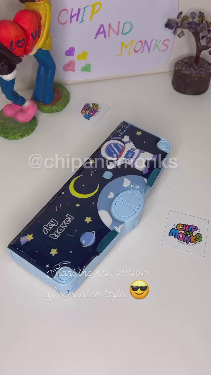 0052 Multifunctional Pencil Box for Kids, Space Pencil Box For