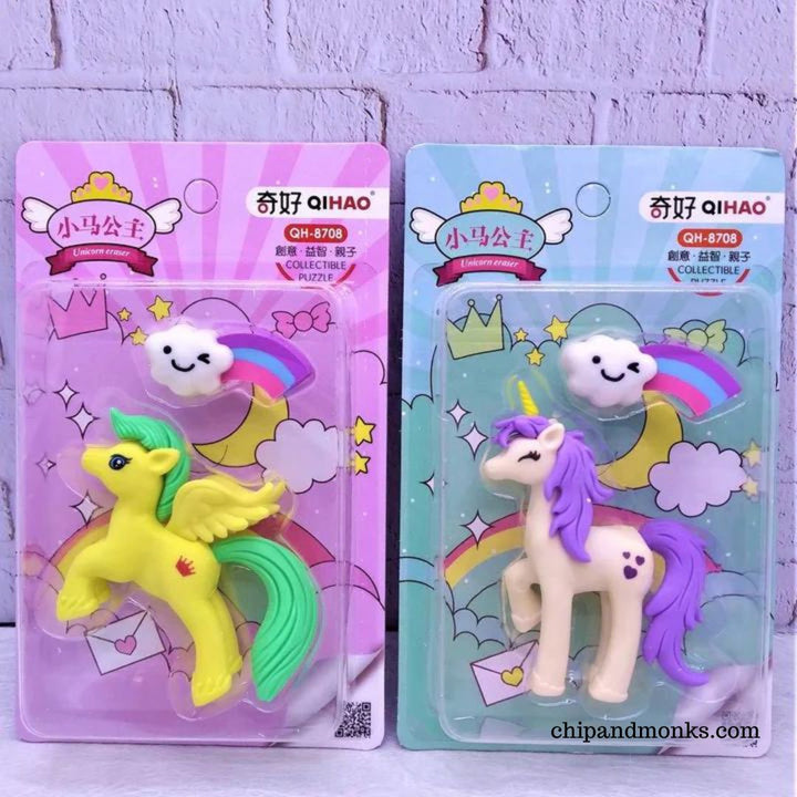 Unicorn Cloud Shape Erasers 