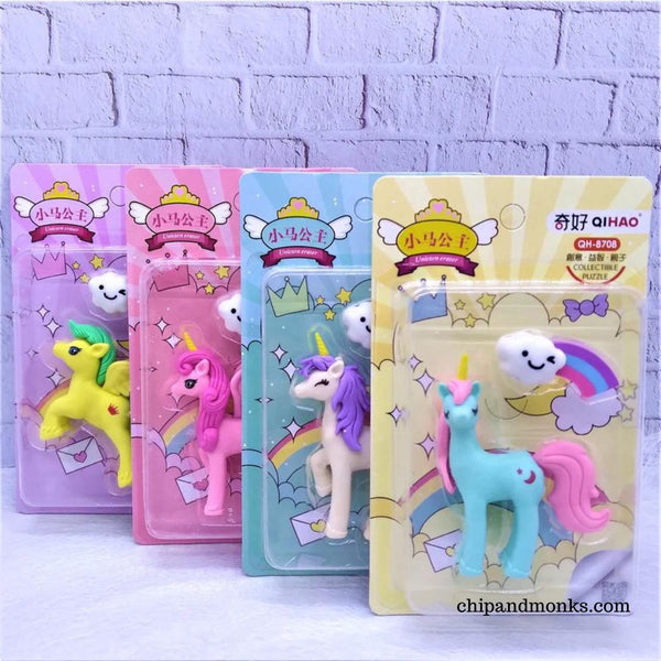 Unicorn Cloud Shape Erasers 