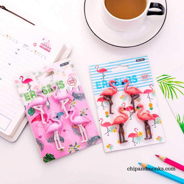 Cute Flamingo shaped erasers