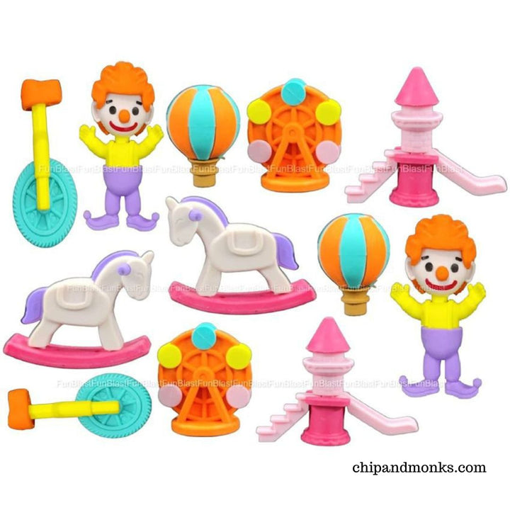 Circus Theme Erasers Set 