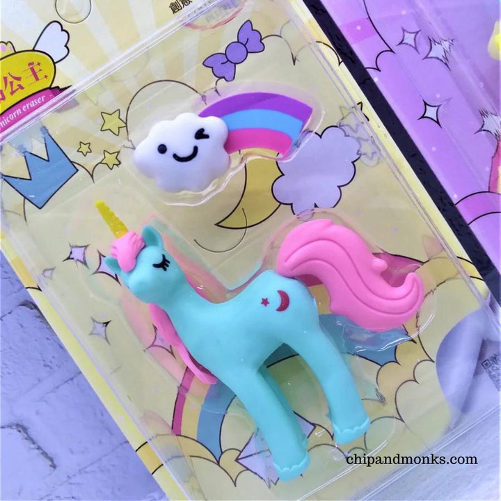 Unicorn Cloud Shape Erasers 