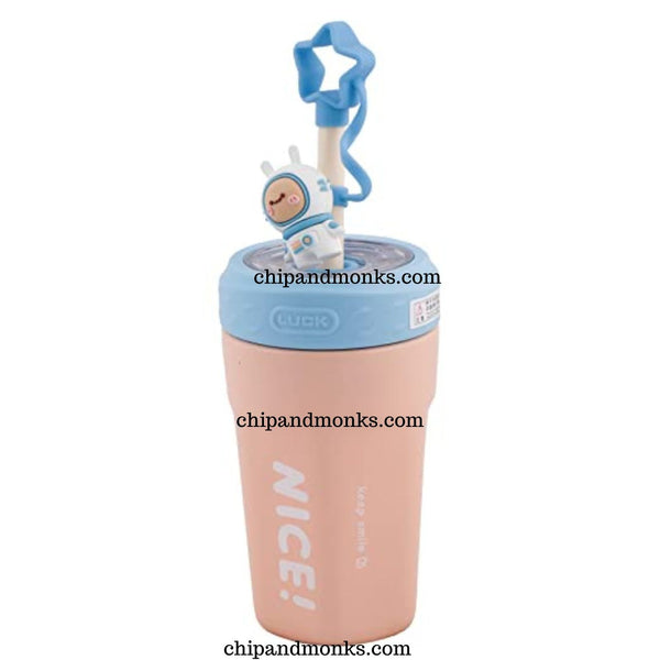 Astronaut Star Topper, Attractive Leak Proof Tumbler with Straw