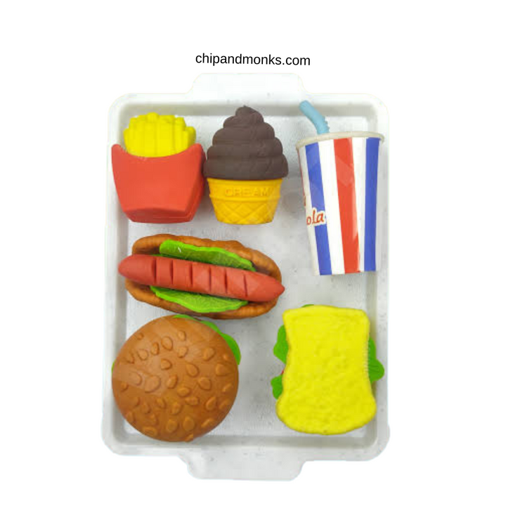 Fast Food Eraser Set