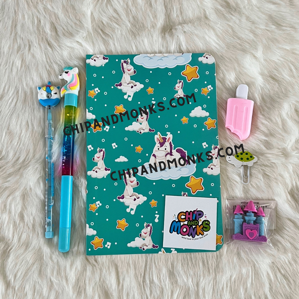 Chipandmonks Unicorn stationery set | Princess Gift Set for kids and adults