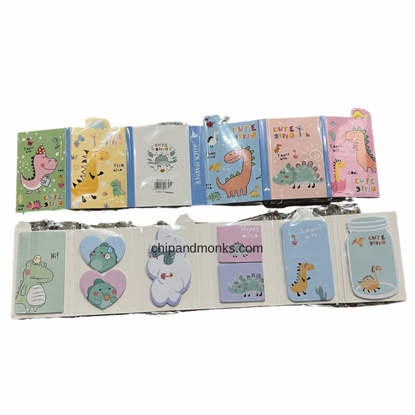 Foldable Unicorn and Dinosaur Sticky Notes (each)