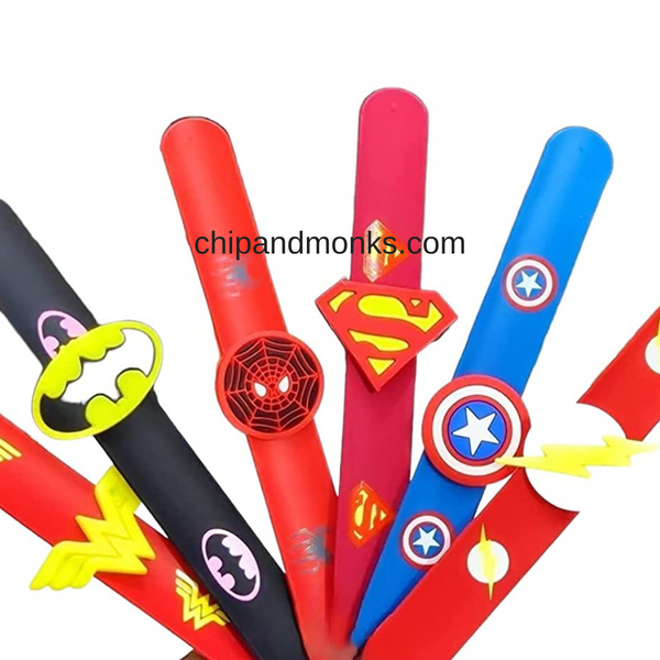 Themed Party Slap Wristbands Silicon Wrist Slap Bands