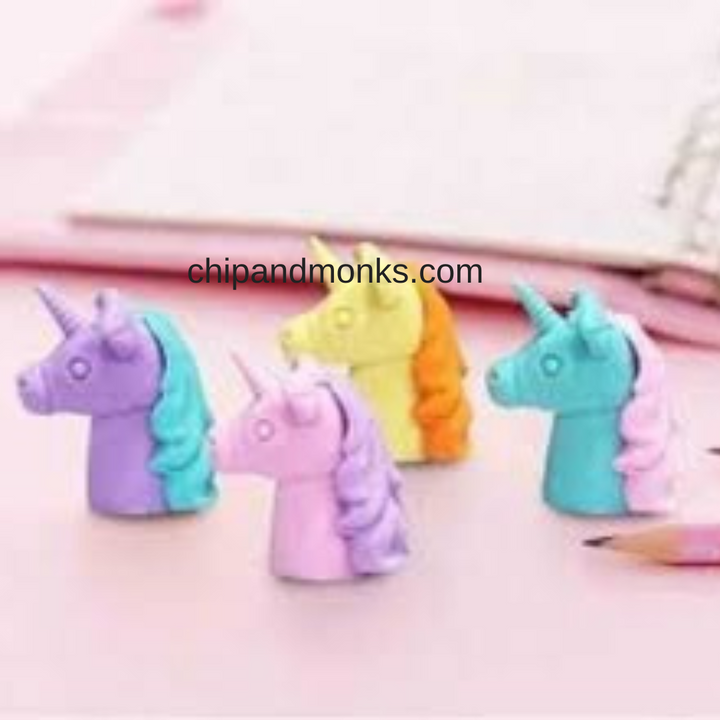 Unicorn Head Erasers