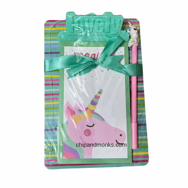 Set A5 Note Pad Magical Unicorn Writing Notepad with Pen 50 Pages  (Multicolor) (each)